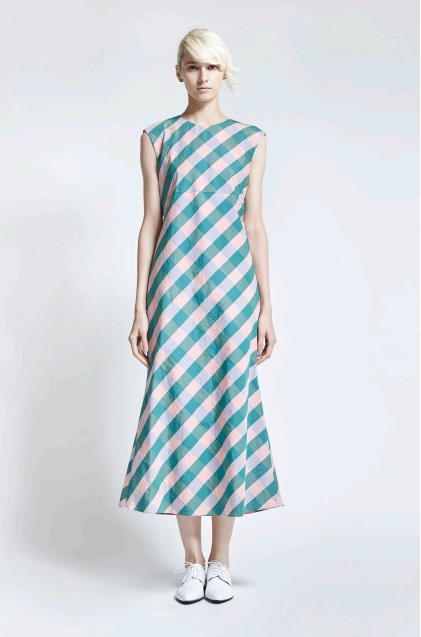 flair check dress